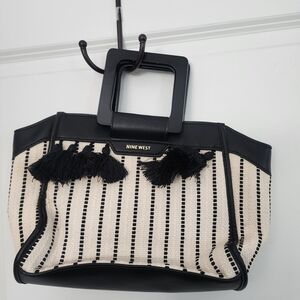 5/$30 Nine West Black /Cream Mini Tote Bag